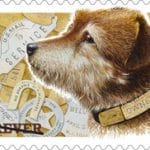 railway_stamp_dog Dog; Railway Stamp; Dog on Railway Stamp; Stamp