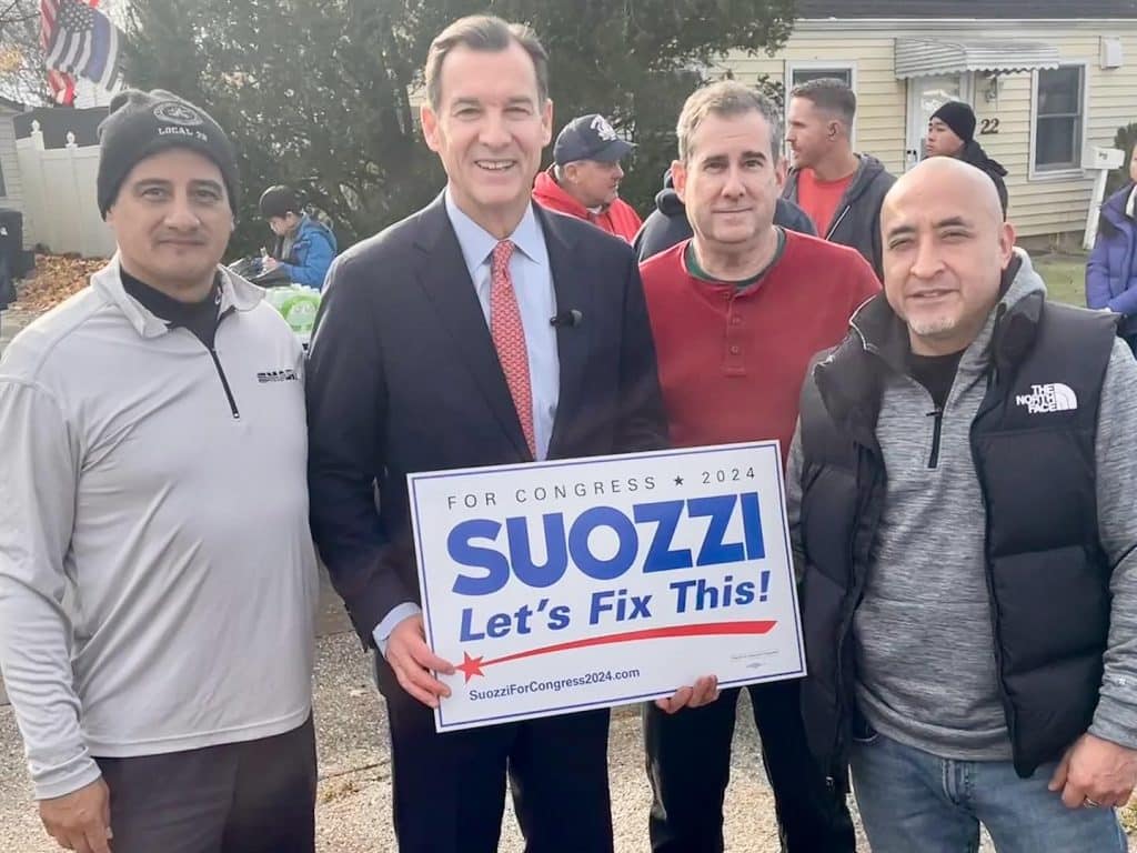 SMART Local 28 members with Rep. Suozzi