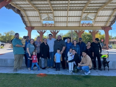 Tobias Romero with his family.